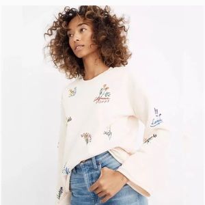 Madewell Botanical Embroidered Sweatshirt